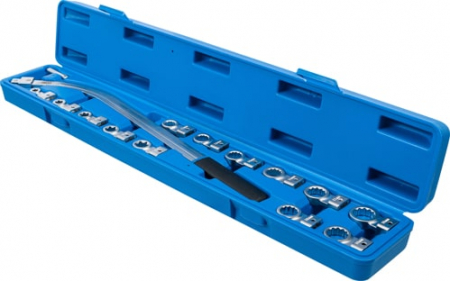 Set cheie inelara curbata cu capete de schimb tip rozeta, 12 - 19 mm, E10 - E18, 15 piese BGS 1312 [2]
