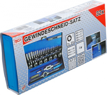 Set filiere si tarozi M3 - M12 ,32 piese BGS 901 [5]