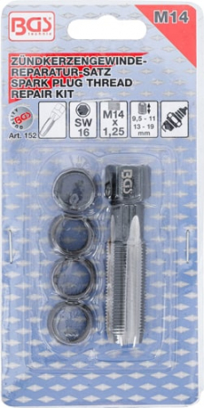 Set reparatii filete pentru bujii M14 x 1.25, 5 piese BGS 152 [3]