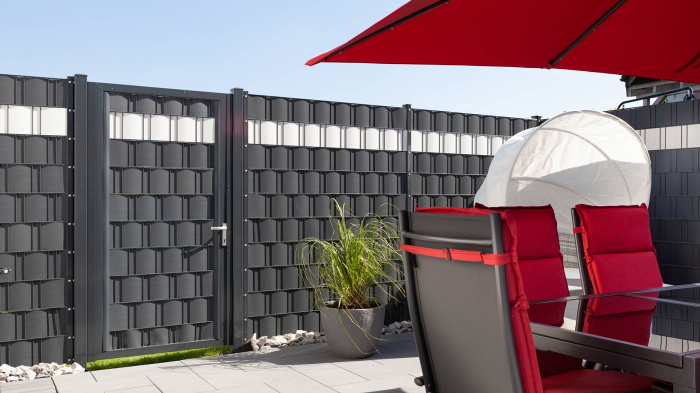 Banda intimitate gard, PP Diamond, 19cm x 20,4m, antracit [3]