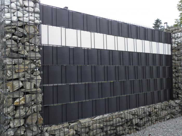 Banda intimitate gard, PP Diamond, 19cm x 20,4m, antracit [2]