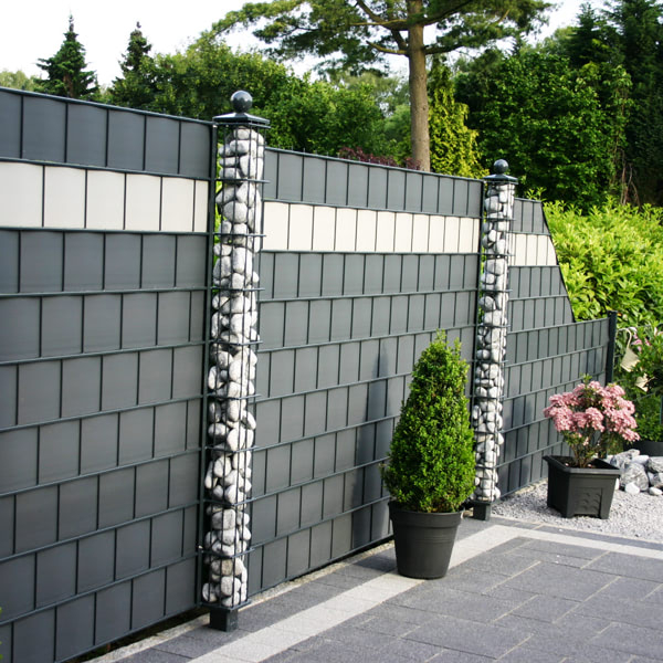 Banda intimitate gard, PP Diamond, 19cm x 20,4m, gri deschis [3]