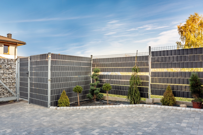 Banda intimitate, opacizare gard, Rattan Tehnic, 19cm x 2,5m, gri [8]