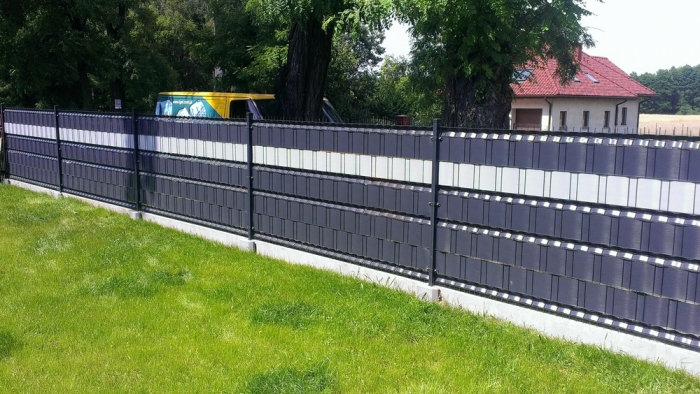 Banda intimitate, opacizare gard, Rattan Tehnic, 19cm x 2,5m, gri [4]