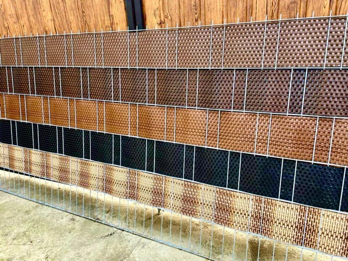 Banda intimitate, opacizare gard, Rattan Tehnic, 19cm x 2,5m, negru [4]