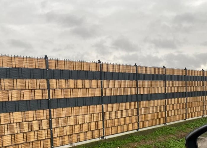 Banda intimitate, opacizare gard, Rattan Tehnic, 19cm x 2,5m, maro pai [3]