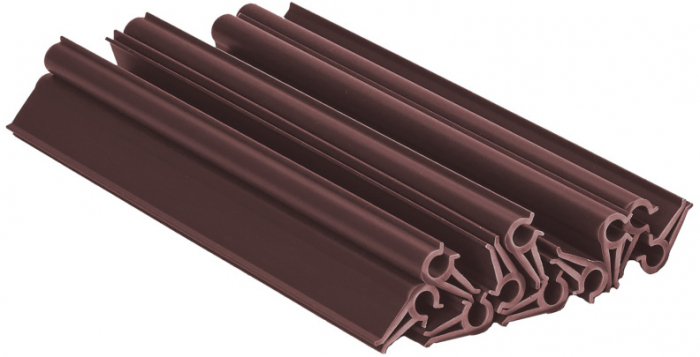 Cleme pentru banda gard, 19 x 2cm, maro [2]