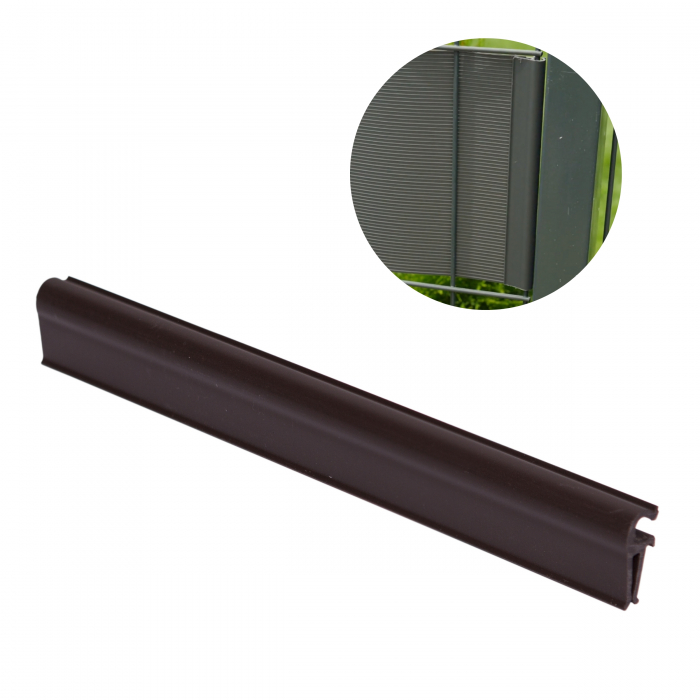 Cleme pentru banda gard, 19 x 2cm, maro [6]