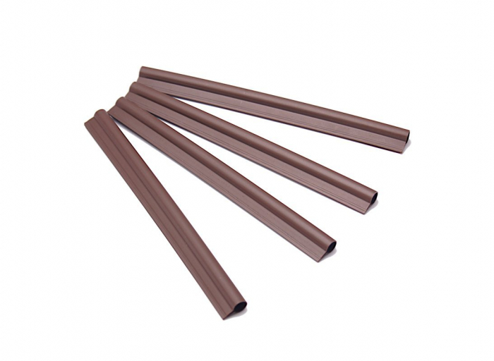 Clips pentru banda gard, 19 x 1,5cm, maro deschis [2]