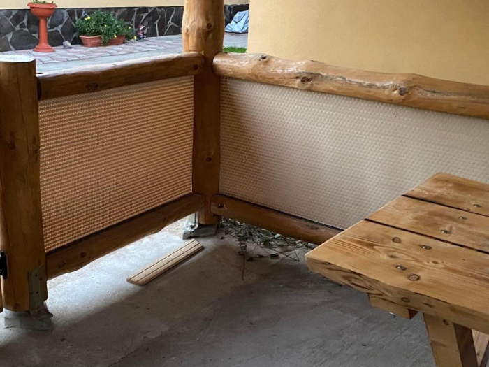 Paravan intimitate balcon, Rattan Tehnic, latime 0,9m x 1m, bej [9]