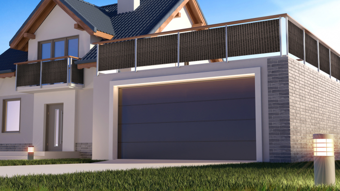 Paravan intimitate balcon, Rattan Tehnic, latime 0,9m x 1m, maro inchis [4]