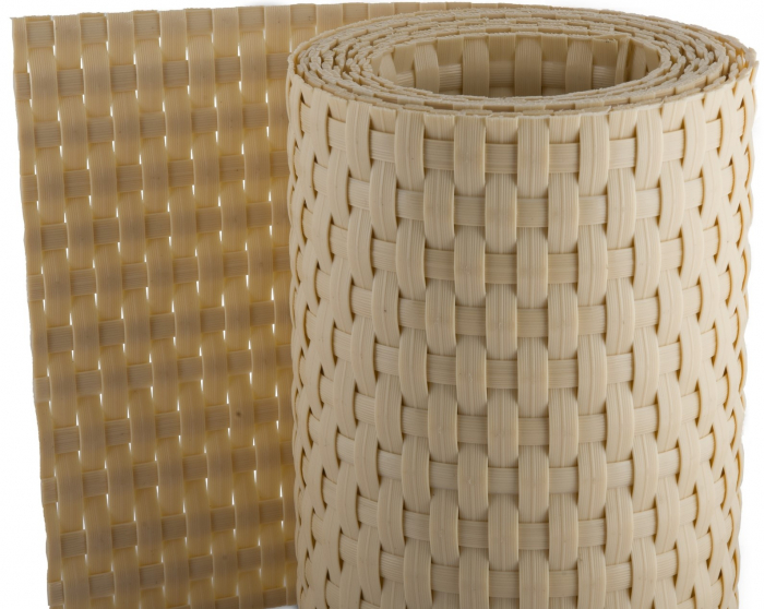 Paravan intimitate gard, Rattan Tehnic, latime 1m x 1m, bej [2]