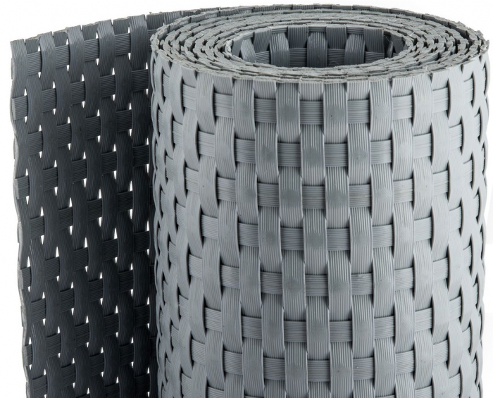 Paravan intimitate gard, Rattan Tehnic, latime 1m x 1m, gri deschis [2]