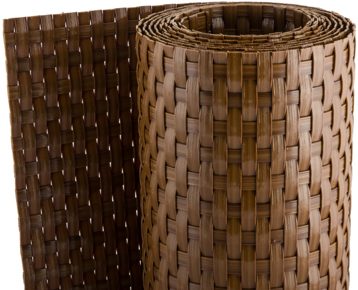 Paravan intimitate gard, Rattan Tehnic, latime 1m x 1m, maro deschis [2]