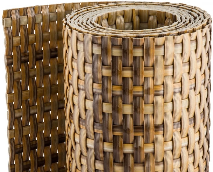 Paravan intimitate gard, Rattan Tehnic, latime 1m x 1m, maro pai [2]