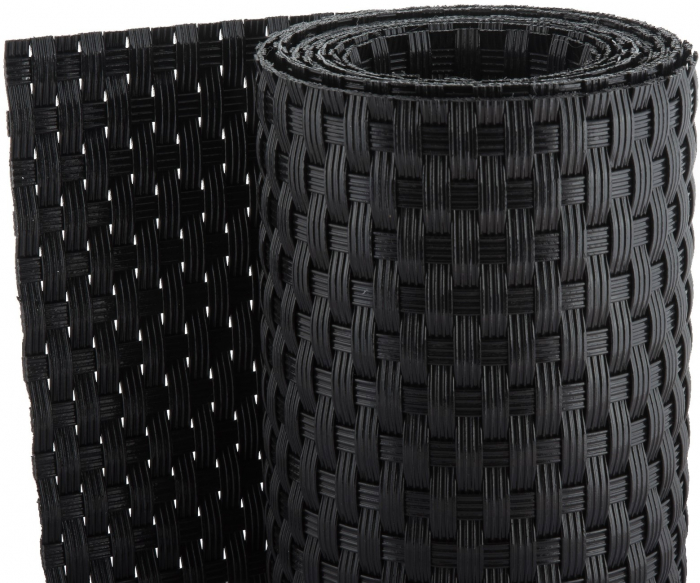 Paravan intimitate gard, Rattan Tehnic, latime 1m x 1m, negru [2]