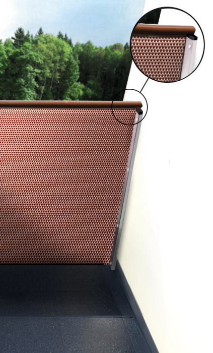 Profil aluminiu pentru fixare paravan intimitate, set 2 buc.,1m, gri [2]