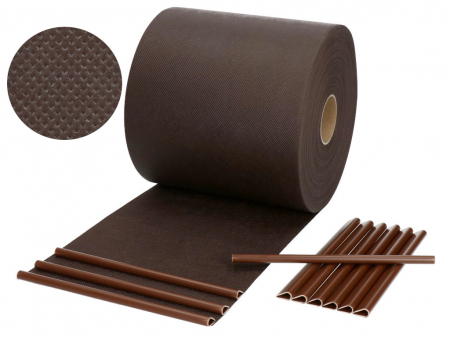 Banda intimitate, opacizare gard, TPP - tesatura polipropilenica, 19cm x 48m, maro [1]