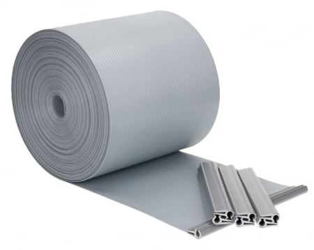 Benzi Polipropilena - Banda intimitate, opacizare gard, PP Line, 19cm x 26m, gri deschis