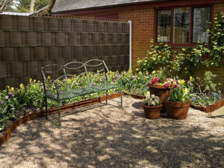 Banda intimitate, opacizare gard, Rattan Tehnic, 19cm x 2,5m, maro pai [4]