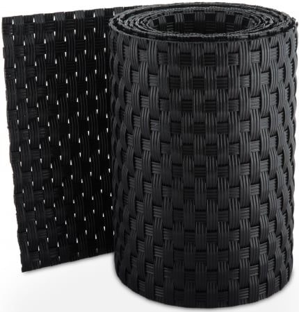 Banda intimitate, opacizare gard, Rattan Tehnic, 19cm x 2,5m, negru [1]