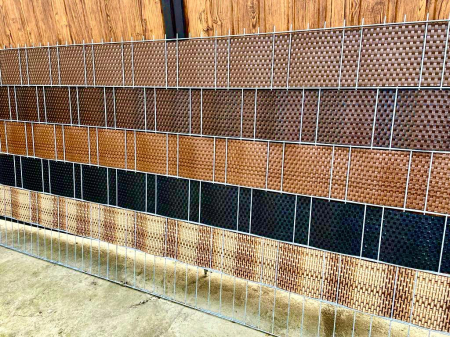 Banda intimitate, opacizare gard, Rattan Tehnic, 19cm x 2,5m, maro deschis [7]