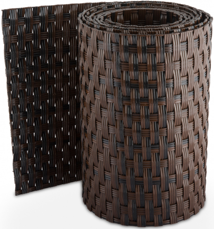 Banda intimitate, opacizare gard, Rattan Tehnic, 19cm x 2,5m, maro mix [1]