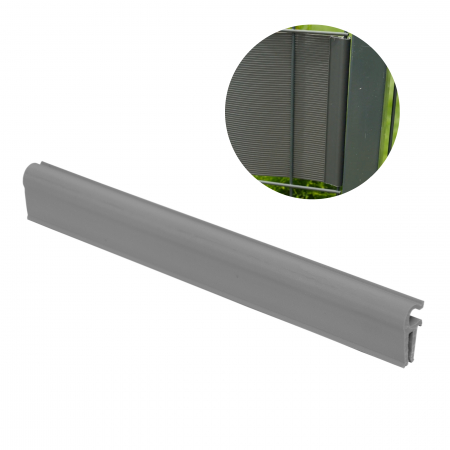 Cleme pentru banda gard, 19 x 2cm, gri deschis [4]