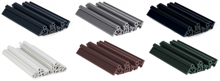 Cleme pentru banda gard, 19 x 2cm, maro [3]