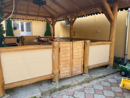 Paravan intimitate balcon, Rattan Tehnic, latime 0,9m x 1m, bej [7]