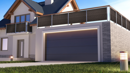 Paravan intimitate balcon, Rattan Tehnic, latime 0,9m x 1m, maro inchis [3]