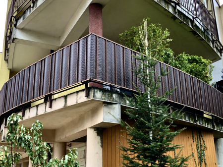 Paravan intimitate balcon, Rattan Tehnic, latime 0,9m x 1m, maro inchis [6]