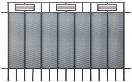 Paravan intimitate gard, Rattan Tehnic, latime 1m x 1m, gri deschis [8]