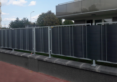 Paravan intimitate gard, Rattan Tehnic, latime 1m x 1m, gri deschis [4]