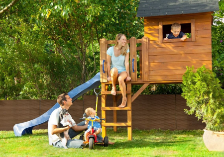 Paravan intimitate gard, Rattan Tehnic, latime 1m x 1m, maro [5]