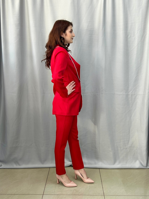 Compleu roșu ( sacou + pantalon) [2]