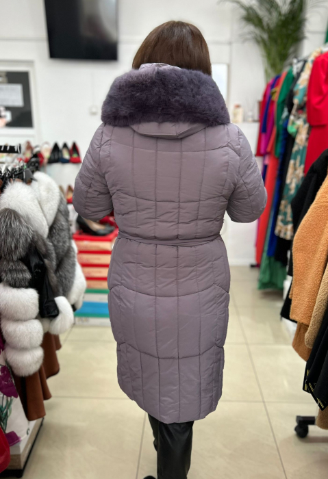 Geaca lungă cambrată lila [3]