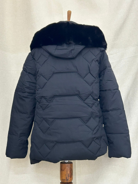 Geacă lungă gri guler detșabil [2]