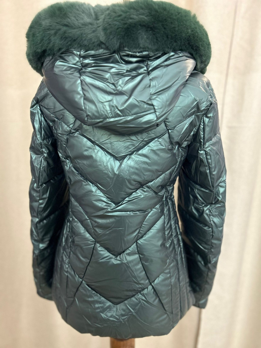 Geacă scurtă lucioasă verde [2]