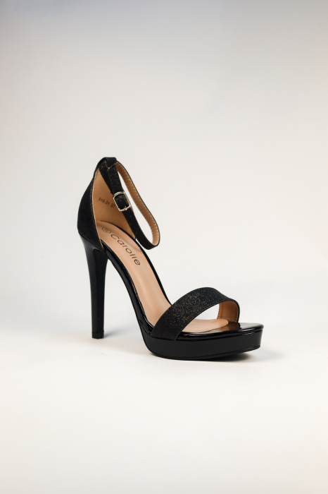 Sandale elegante negre cu toc cui [3]