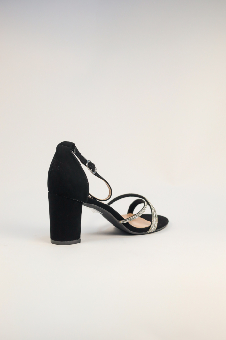 Sandale elegante negre cu strasuri [3]