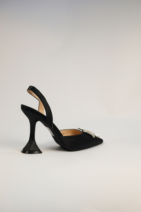 Sandale elegante negre cu toc [2]