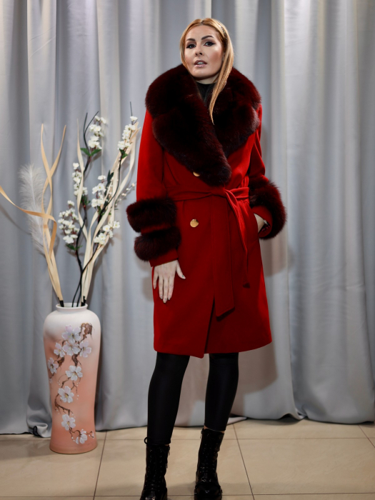 Palton cașmir bordeau [3]