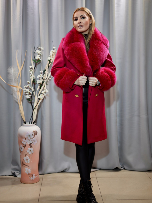 Palton cașmir magenta [2]