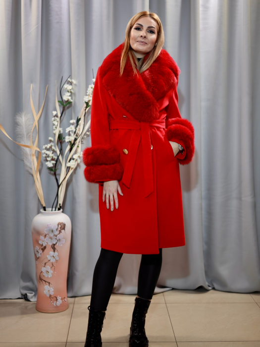 Palton cașmir roșu [2]