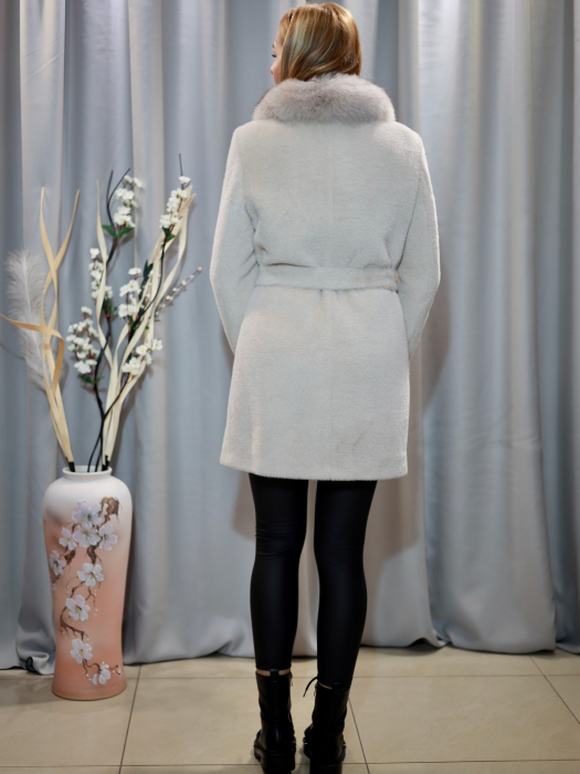 Palton lână Alkantara ivoar [2]