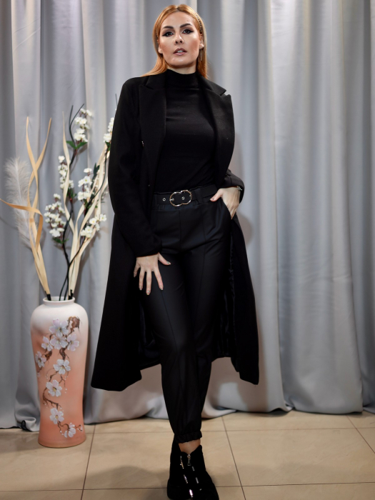 Palton stofă  negru mărime universală [3]