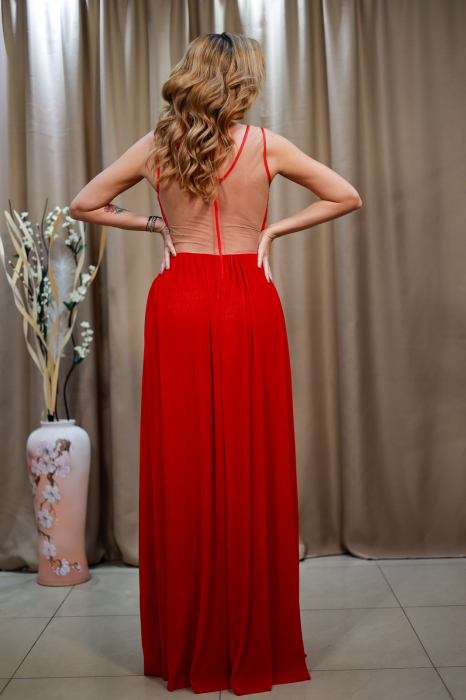 Rochie elegantă lungă roșie [2]