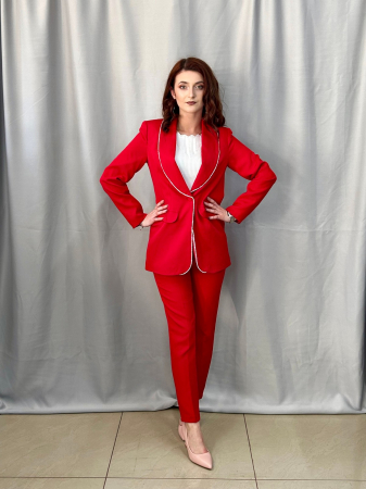 Compleu roșu ( sacou + pantalon) [3]