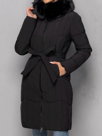 Geaca lungă cambrată NEGRU [1]